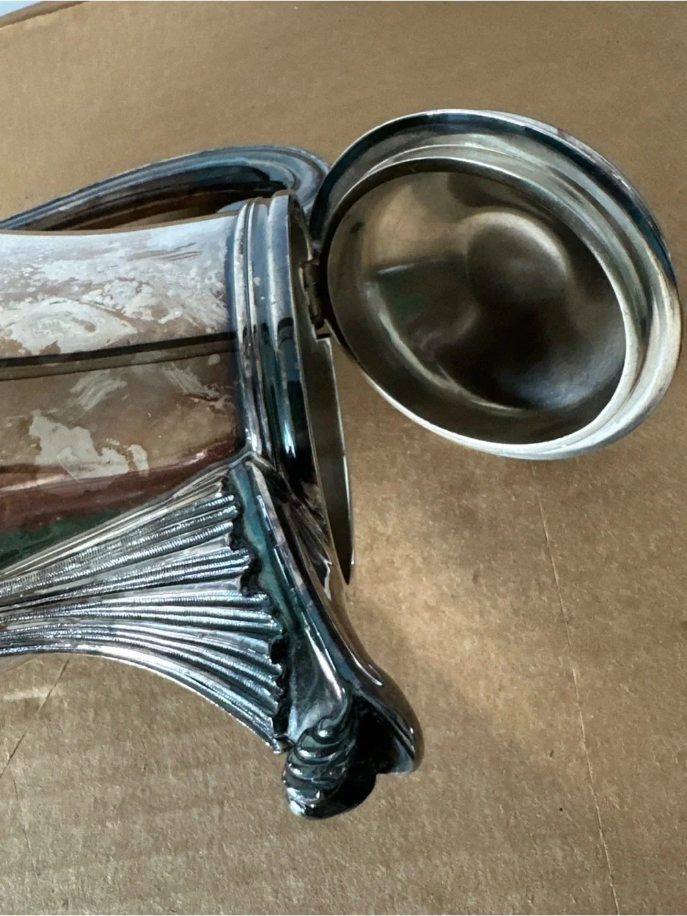 Christofle Silver Plated Coffee Urn with Ornate Handle